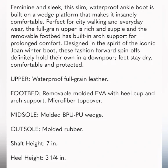 SOREL Joan of Arctic ll Wedge Tobacco Brown Leather Mid Boot Waterproof Bootie - Picture 14 of 14